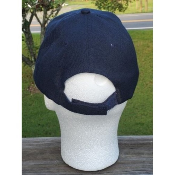 New York Yankees Wool Blend Hat Adjustable Embroidered Navy Blue Unbranded - Picture 5 of 7
